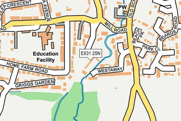 EX31 2SN map - OS OpenMap – Local (Ordnance Survey)