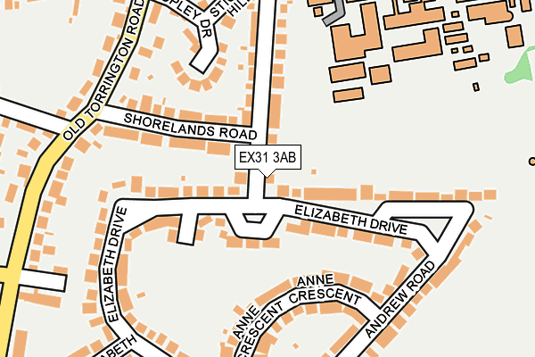 EX31 3AB map - OS OpenMap – Local (Ordnance Survey)