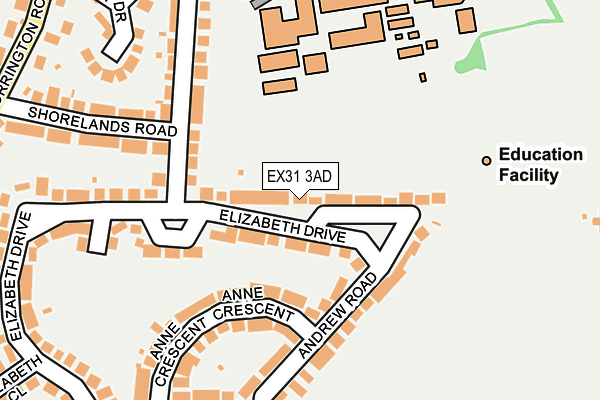 EX31 3AD map - OS OpenMap – Local (Ordnance Survey)