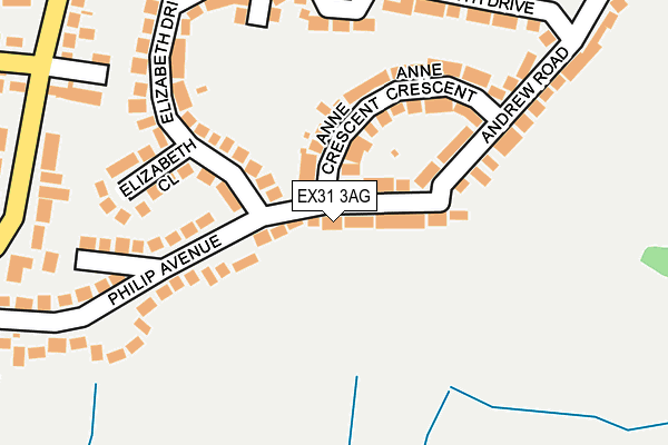 EX31 3AG map - OS OpenMap – Local (Ordnance Survey)