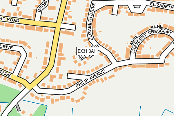 EX31 3AH map - OS OpenMap – Local (Ordnance Survey)