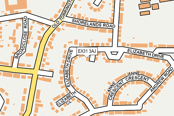 EX31 3AJ map - OS OpenMap – Local (Ordnance Survey)