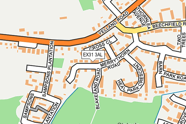 EX31 3AL map - OS OpenMap – Local (Ordnance Survey)