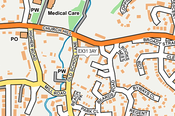 EX31 3AY map - OS OpenMap – Local (Ordnance Survey)