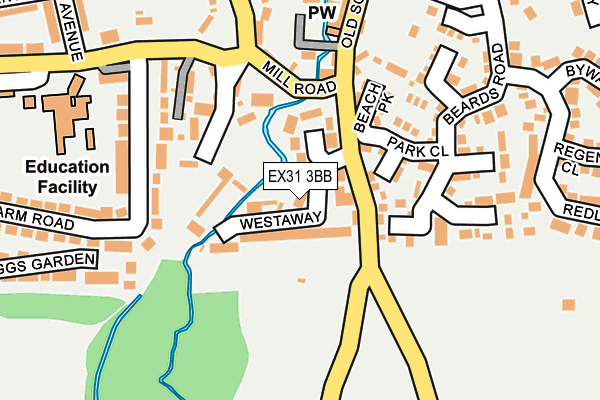 EX31 3BB map - OS OpenMap – Local (Ordnance Survey)