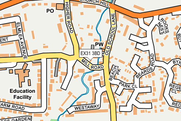 EX31 3BD map - OS OpenMap – Local (Ordnance Survey)