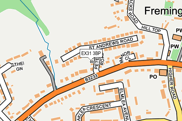 EX31 3BP map - OS OpenMap – Local (Ordnance Survey)