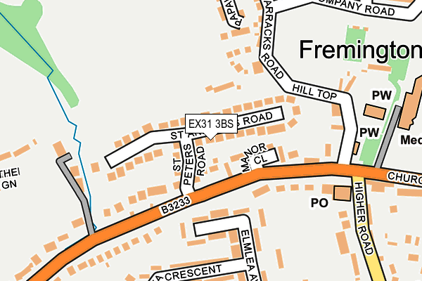 EX31 3BS map - OS OpenMap – Local (Ordnance Survey)