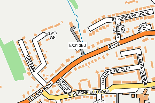 EX31 3BU map - OS OpenMap – Local (Ordnance Survey)