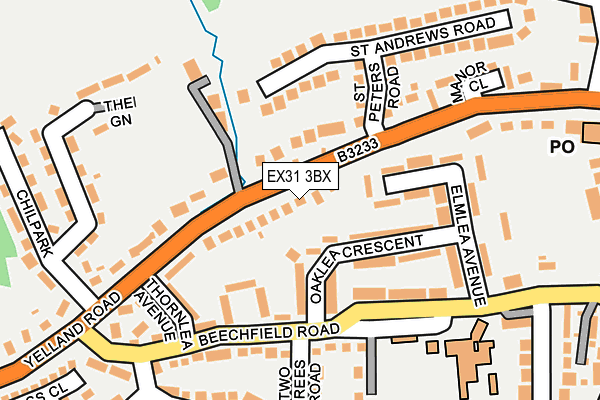 EX31 3BX map - OS OpenMap – Local (Ordnance Survey)