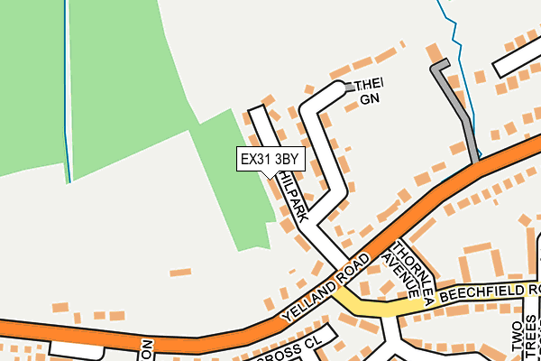 EX31 3BY map - OS OpenMap – Local (Ordnance Survey)
