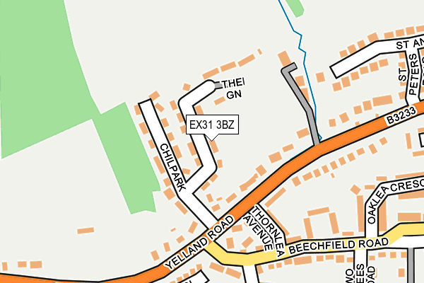 EX31 3BZ map - OS OpenMap – Local (Ordnance Survey)