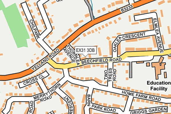 EX31 3DB map - OS OpenMap – Local (Ordnance Survey)