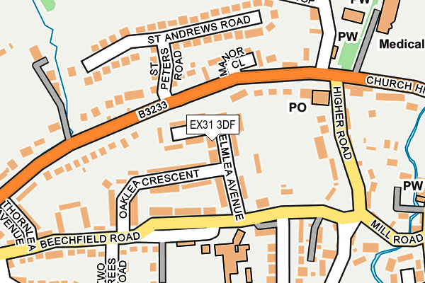 EX31 3DF map - OS OpenMap – Local (Ordnance Survey)