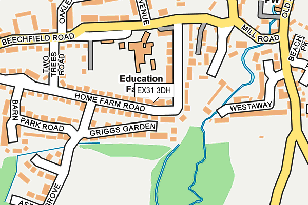 EX31 3DH map - OS OpenMap – Local (Ordnance Survey)