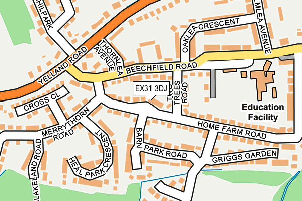 EX31 3DJ map - OS OpenMap – Local (Ordnance Survey)
