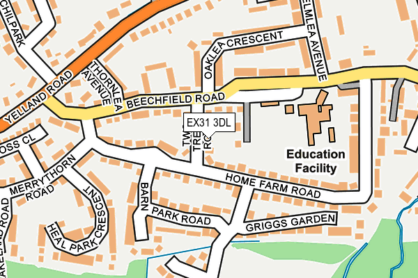 EX31 3DL map - OS OpenMap – Local (Ordnance Survey)
