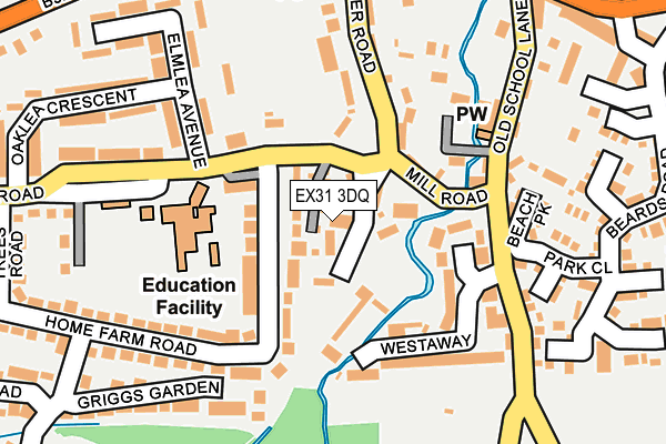 EX31 3DQ map - OS OpenMap – Local (Ordnance Survey)