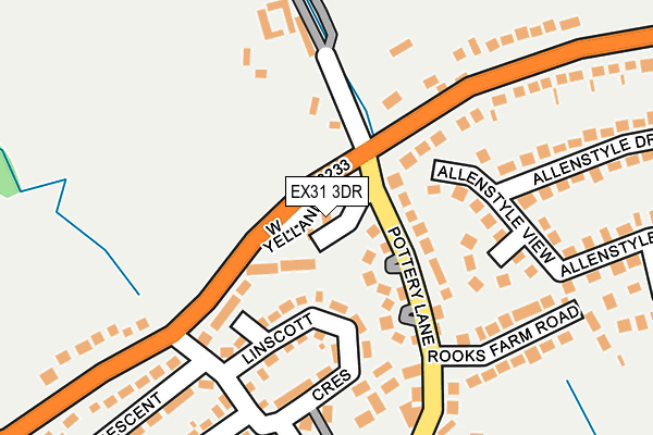 EX31 3DR map - OS OpenMap – Local (Ordnance Survey)