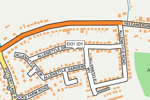 EX31 3DY map - OS OpenMap – Local (Ordnance Survey)
