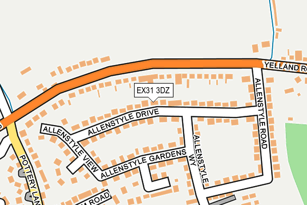 EX31 3DZ map - OS OpenMap – Local (Ordnance Survey)