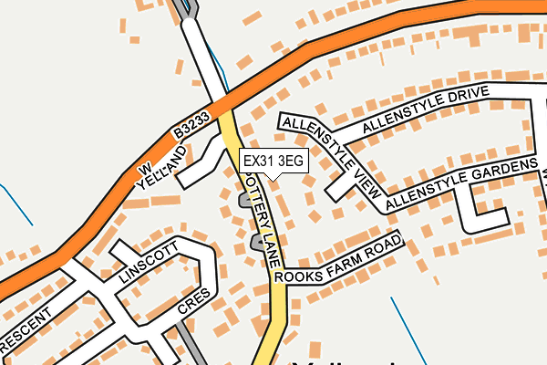 EX31 3EG map - OS OpenMap – Local (Ordnance Survey)