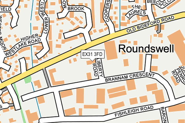 EX31 3FD map - OS OpenMap – Local (Ordnance Survey)