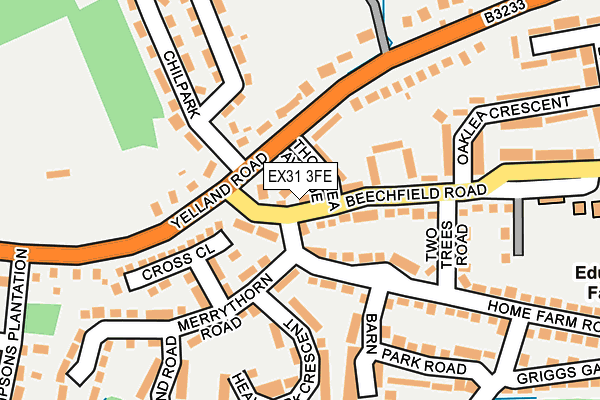 EX31 3FE map - OS OpenMap – Local (Ordnance Survey)