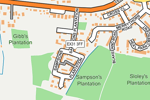 EX31 3FF map - OS OpenMap – Local (Ordnance Survey)