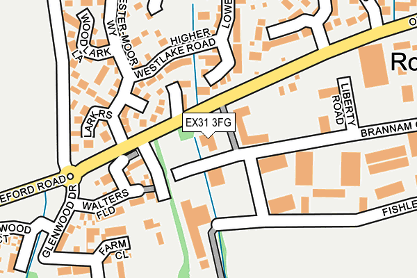 EX31 3FG map - OS OpenMap – Local (Ordnance Survey)
