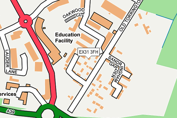 EX31 3FH map - OS OpenMap – Local (Ordnance Survey)
