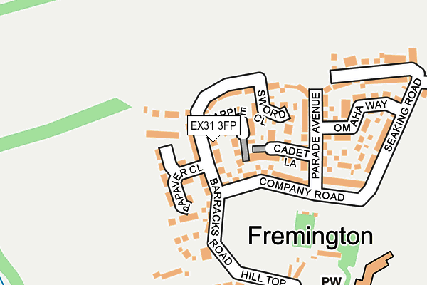 EX31 3FP map - OS OpenMap – Local (Ordnance Survey)