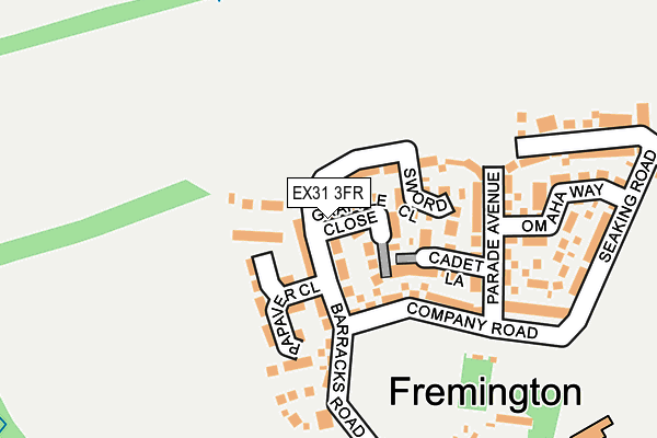 EX31 3FR map - OS OpenMap – Local (Ordnance Survey)