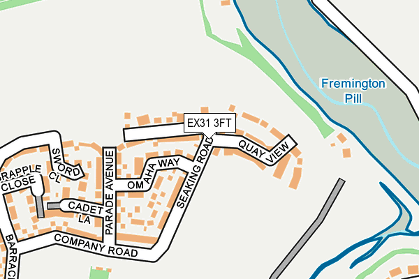 EX31 3FT map - OS OpenMap – Local (Ordnance Survey)