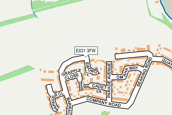 EX31 3FW map - OS OpenMap – Local (Ordnance Survey)