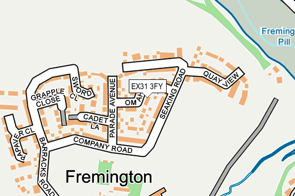 EX31 3FY map - OS OpenMap – Local (Ordnance Survey)