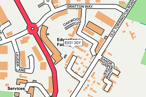 EX31 3GY map - OS OpenMap – Local (Ordnance Survey)