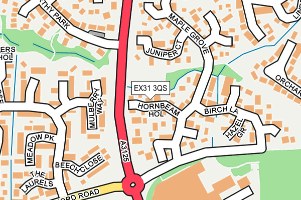 EX31 3QS map - OS OpenMap – Local (Ordnance Survey)