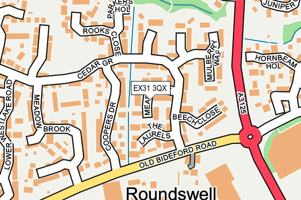 EX31 3QX map - OS OpenMap – Local (Ordnance Survey)
