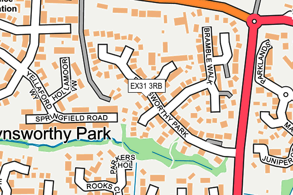 EX31 3RB map - OS OpenMap – Local (Ordnance Survey)