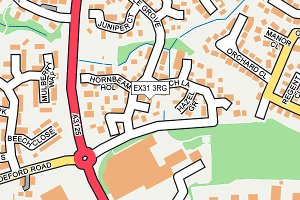 EX31 3RG map - OS OpenMap – Local (Ordnance Survey)