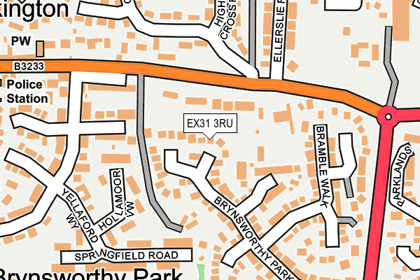 EX31 3RU map - OS OpenMap – Local (Ordnance Survey)