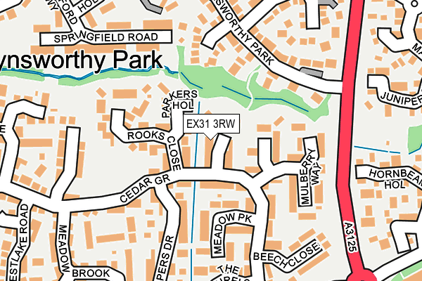 EX31 3RW map - OS OpenMap – Local (Ordnance Survey)