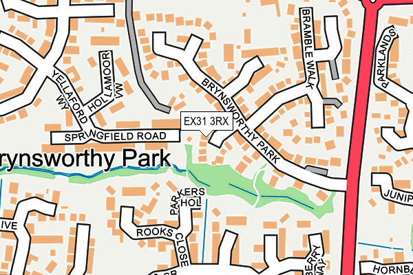 EX31 3RX map - OS OpenMap – Local (Ordnance Survey)