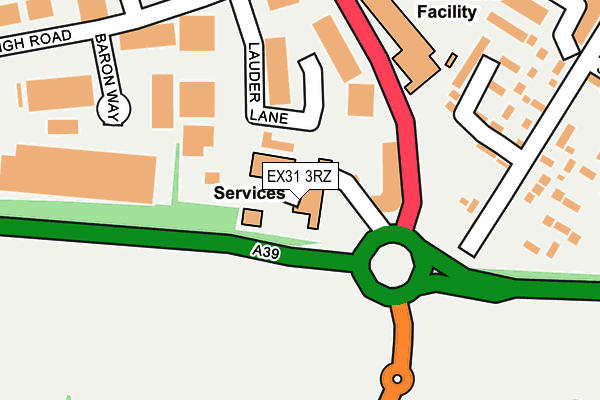 EX31 3RZ map - OS OpenMap – Local (Ordnance Survey)