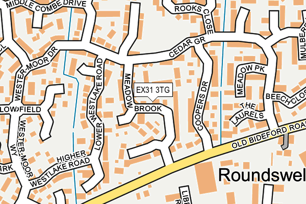 EX31 3TG map - OS OpenMap – Local (Ordnance Survey)