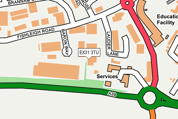 EX31 3TU map - OS OpenMap – Local (Ordnance Survey)