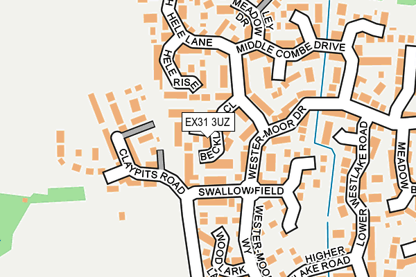 EX31 3UZ map - OS OpenMap – Local (Ordnance Survey)