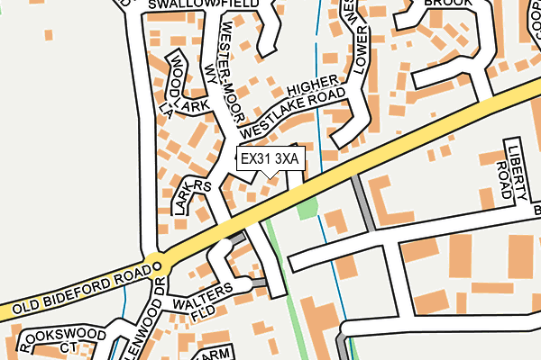 EX31 3XA map - OS OpenMap – Local (Ordnance Survey)