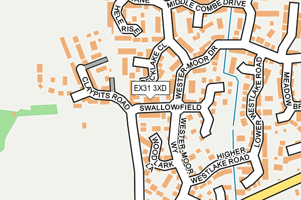 EX31 3XD map - OS OpenMap – Local (Ordnance Survey)